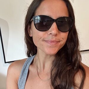 Burberry B 4117 3001/T3 Cat Eye Black Gray Polarized Sunglasses